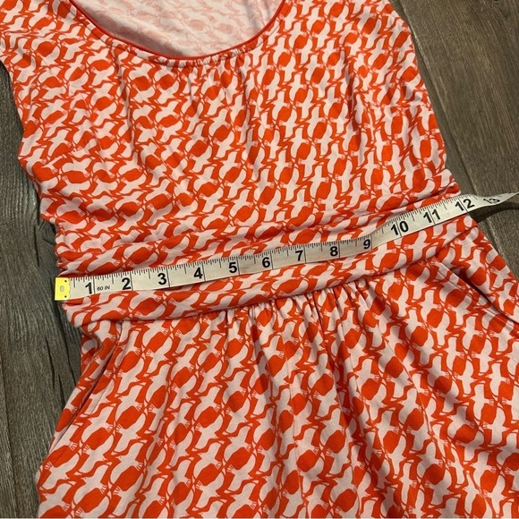 Boden Margot Jersey Dress Coral Sea Bird Dove Print Women’s Size 4 Career Preppy - Picture 9 of 12